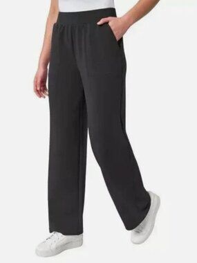 Black trouser style stretch pants - great for WFH!
